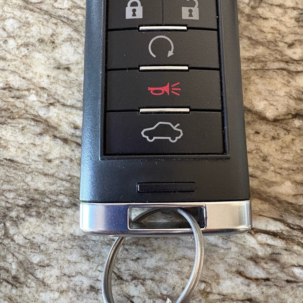 Sleek Black and Silver Car Key Fob